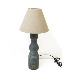 Lampa stołowa ceramiczna betonowa z abażurem 55cm
